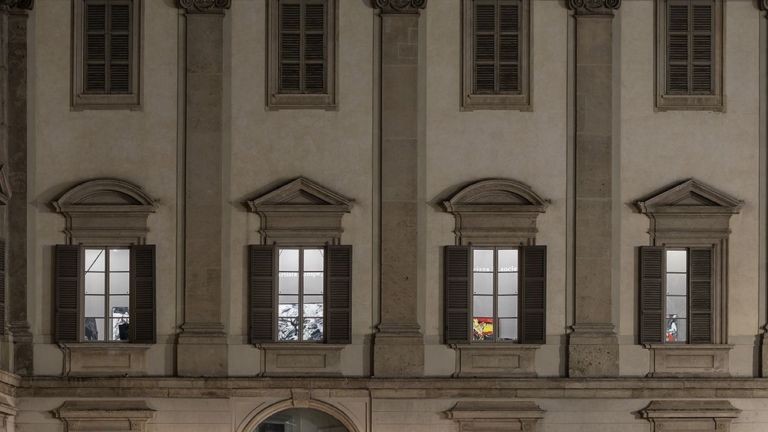 Emilio Vedova a Palazzo Reale di Milano, curata da Germano Celant. Photo © Marco Cappelletti per Alvisi Kirimoto