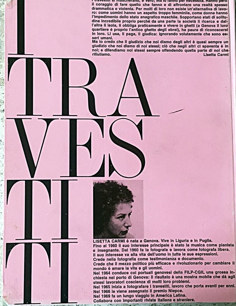 Lisetta Carmi, I travestiti, 1965-71