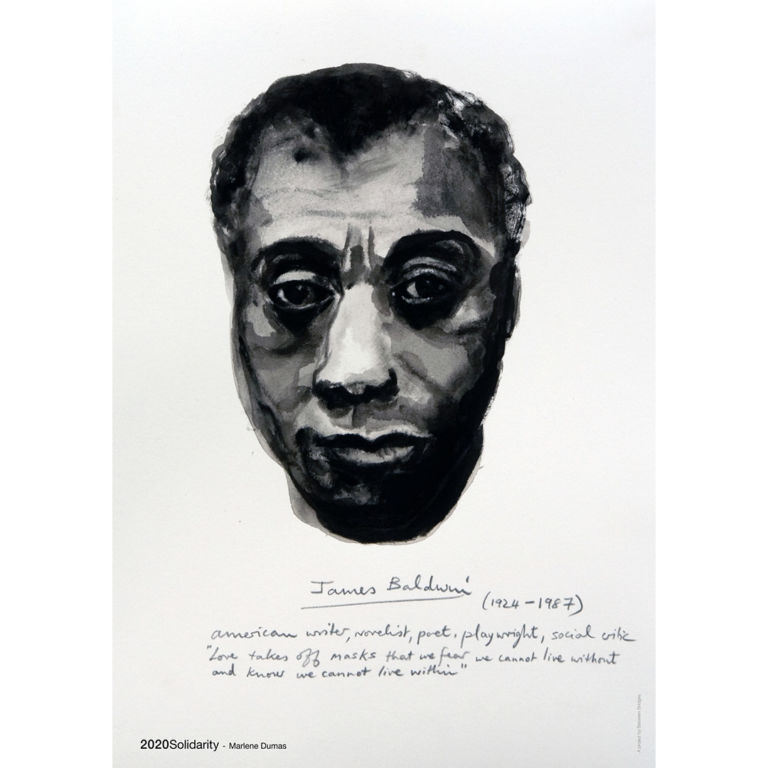 Marlene Dumas per 2020solidarity James Baldwin from the series Great Men 2014 Poster d’artista per chi è in difficoltà. Due progetti solidali tra Milano e Berlino