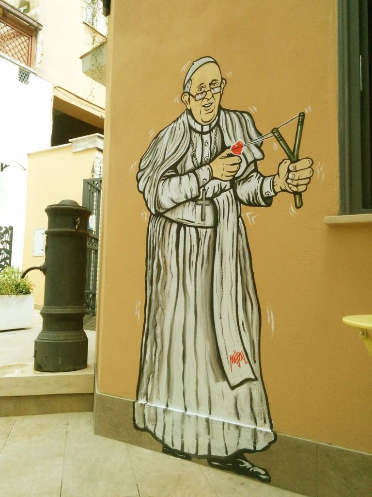 Maupal, Pope and Love, Via del Falco, Roma, 2018