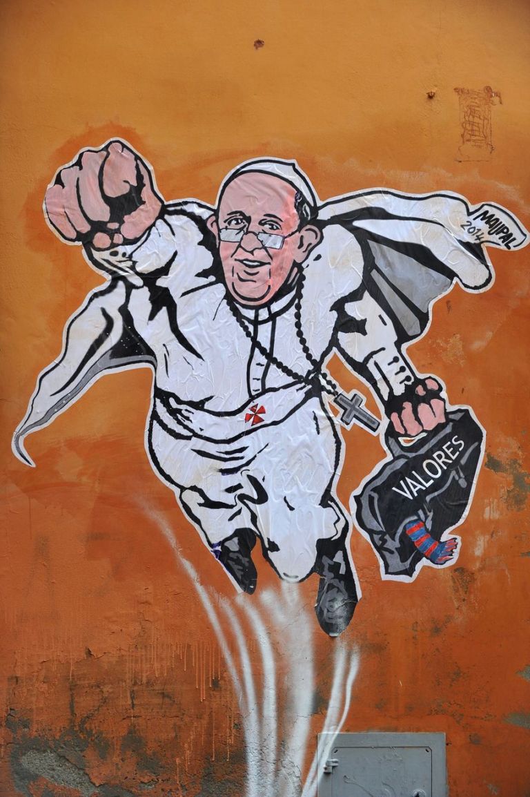 Maupal, Super Pope, Via Plauto, Roma, 2014