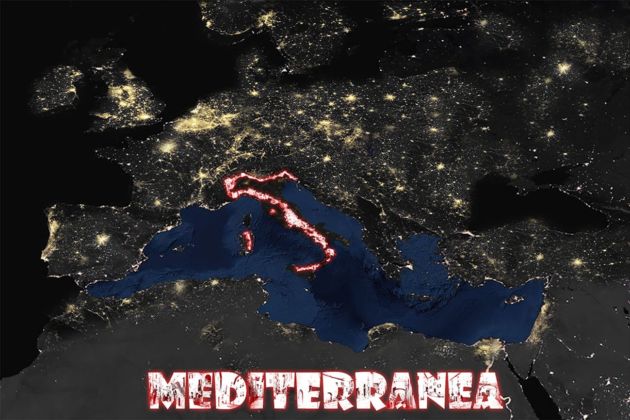 Mediterranea 2017. Studio sulla mappa della penisola italiana. Credits Metrogramma