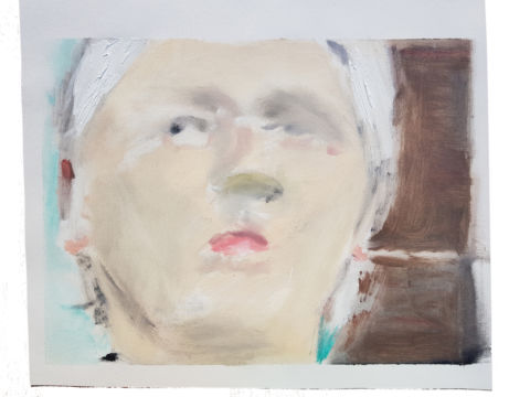 Miltos Manetas, 2020, "162 days in prison (Julian Assange, Sept 20 , 2019)", oil on canvas, 22x28cm Courtesy Anthony Stephinson, Paris