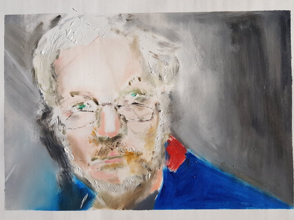 Condizione Assange: la mostra (chiusa al pubblico) di Miltos Manetas a Palazzo delle Esposizioni
