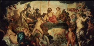 Peter Paul Rubens, Concilio degli dei, 1602, olio su tela. Praga, Collezione d’Arte del Castello di Praga
