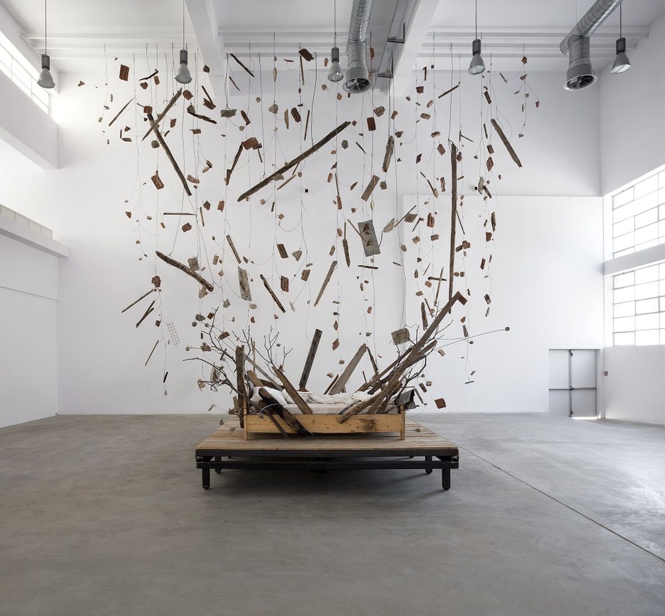 Petrit Halilaj. Shkrepëtima. Installation view at Fondazione Merz, Torino 2018-19. Photo Renato Ghiazza. Courtesy Fondazione Merz