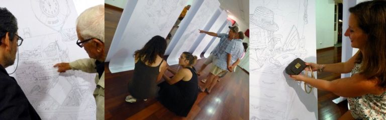 Premiata Ditta, Profiles, durante la mostra i partecipanti “raccontano” agli altri visitatori i propri oggetti raffigurati nei disegni