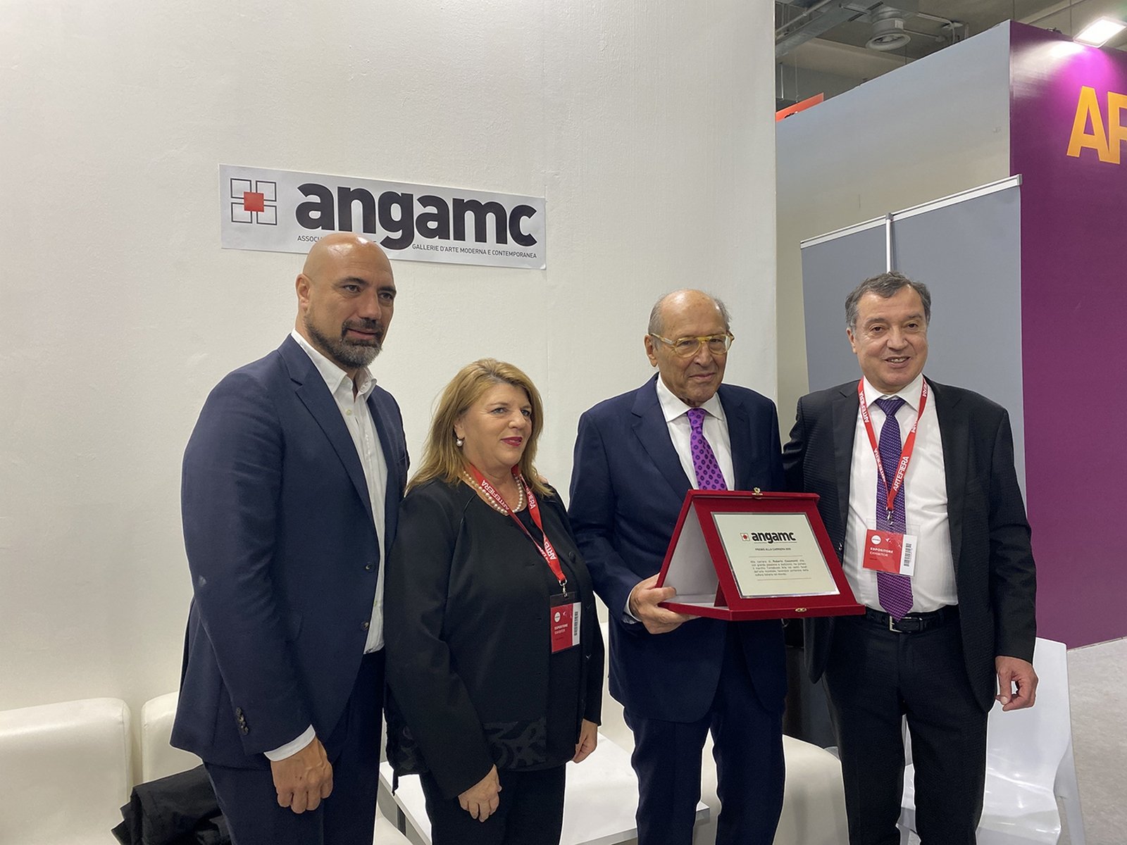 Premio ANGAMC 2020   Giovanni Bonelli, Paola Verrengia, Roberto Casamonti, Mauro Stefanini