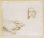 Raffaello, Studio di una mano e di un volto, 1497-99, pietra nera. Oxford, Ashmolean Museum © Ashmolean Museum, University of Oxford