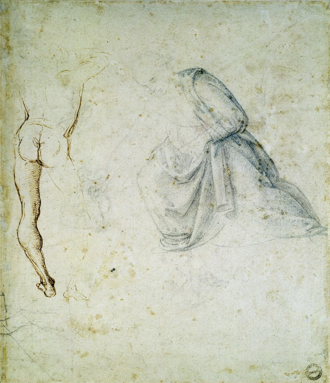 Raffaello, studio preparatorio Stendardo SS. Trinità, Oxford, Ashmolean Museum