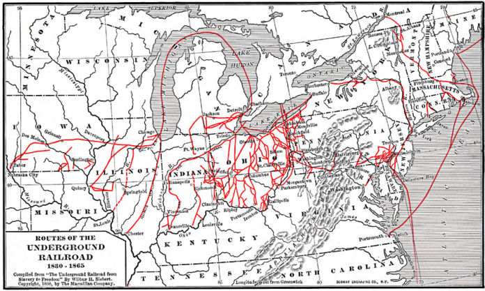 Routes of the Underground Railroad 1830 1865
