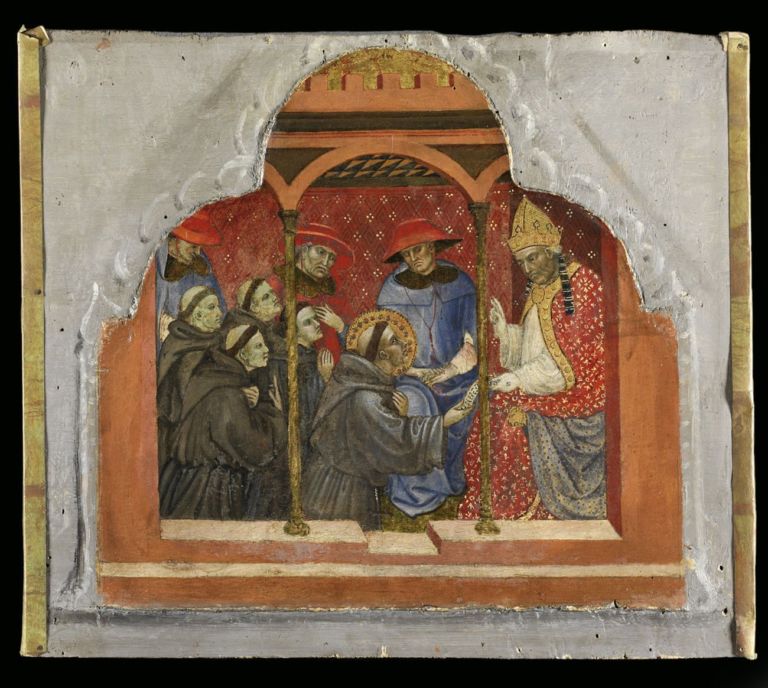 Taddeo di Bartolo, tavoletta di predella con “Storie di San Francesco” dal polittico di San Francesco al Prato. Niedersachsisches Landesmuseum Hannover