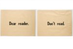 Ulises Carrion, Dear reader, don’t read, 1975