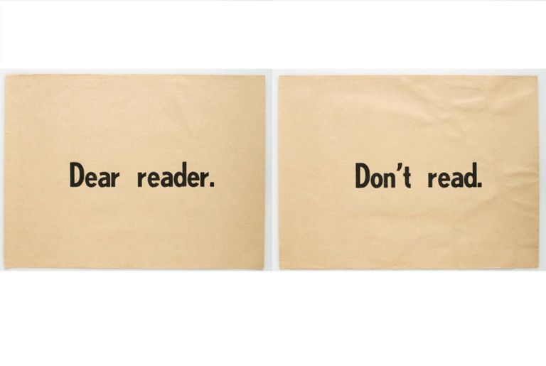 Ulises Carrion, Dear reader, don’t read, 1975