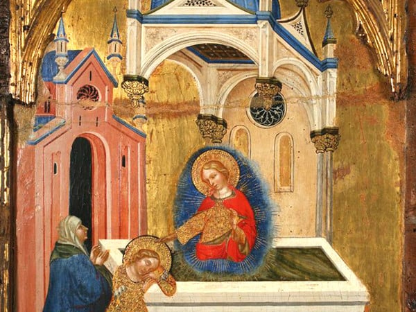 Jacobello del Fiore, Lucia in preghiera davanti alla tomba di Sant'Agata