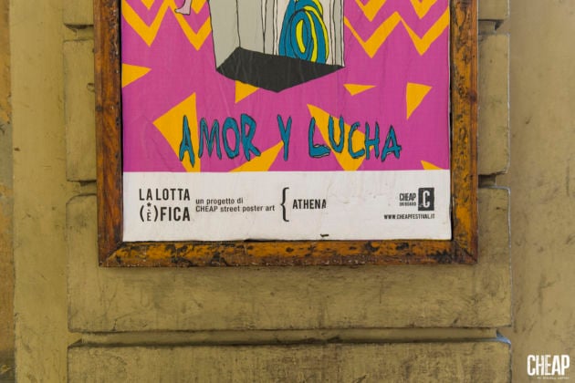 Athena per “La lotta è FICA” un progetto di public art di CHEAP (ph Michele Lapini)