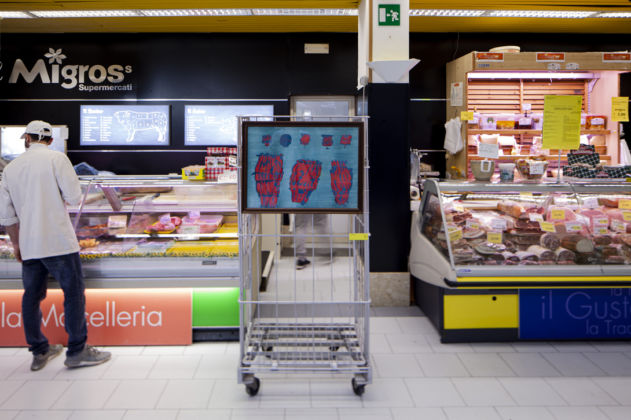 Pietro Consagra, Untitled 10cents Art At The Supermarket by Giuseppina Giordano Zero Edition, Mazara del Vallo ph Benito Frazzetta