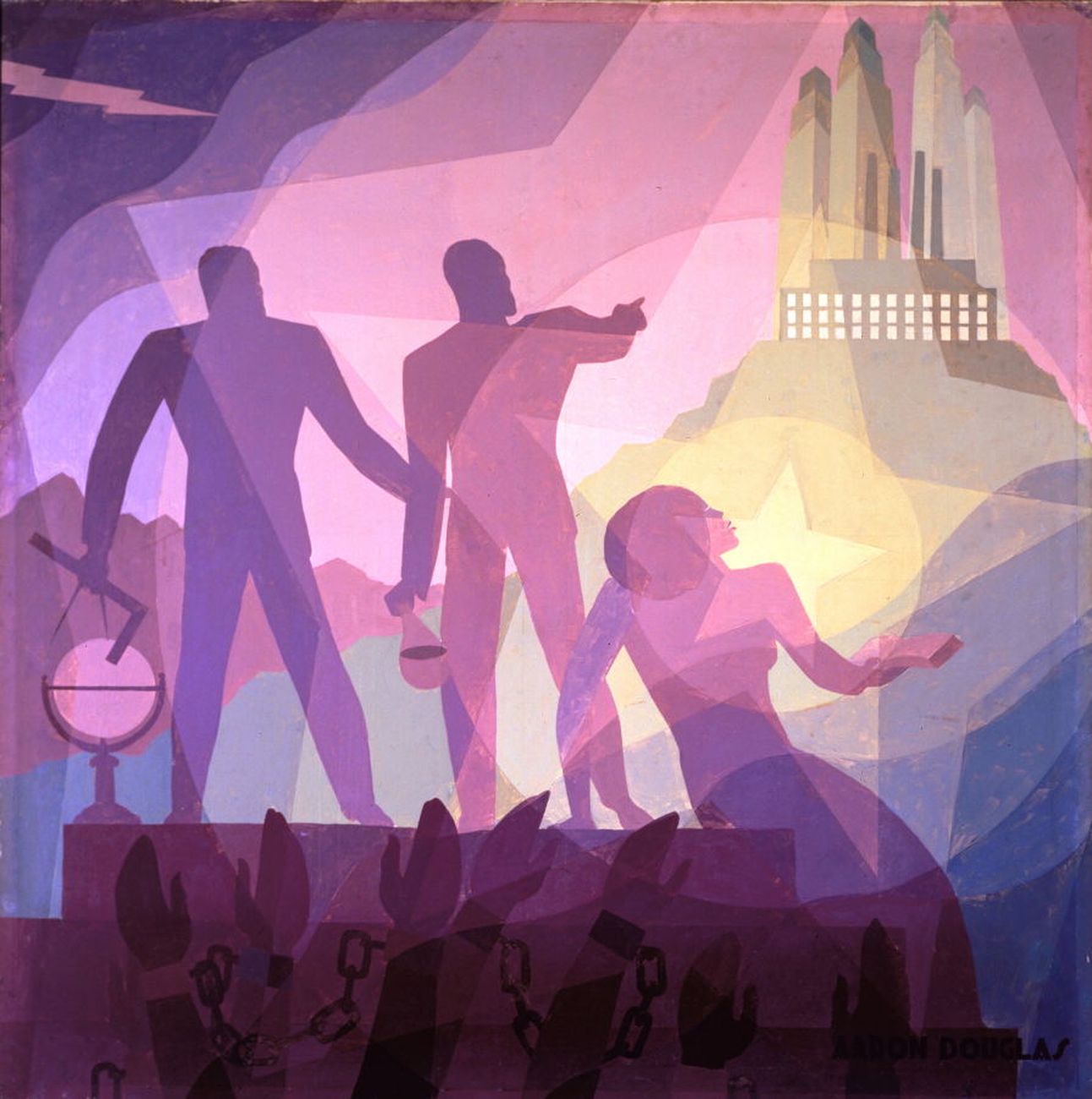 Aaron Douglas, Aspiration, 1936. de Young museum, San Francisco