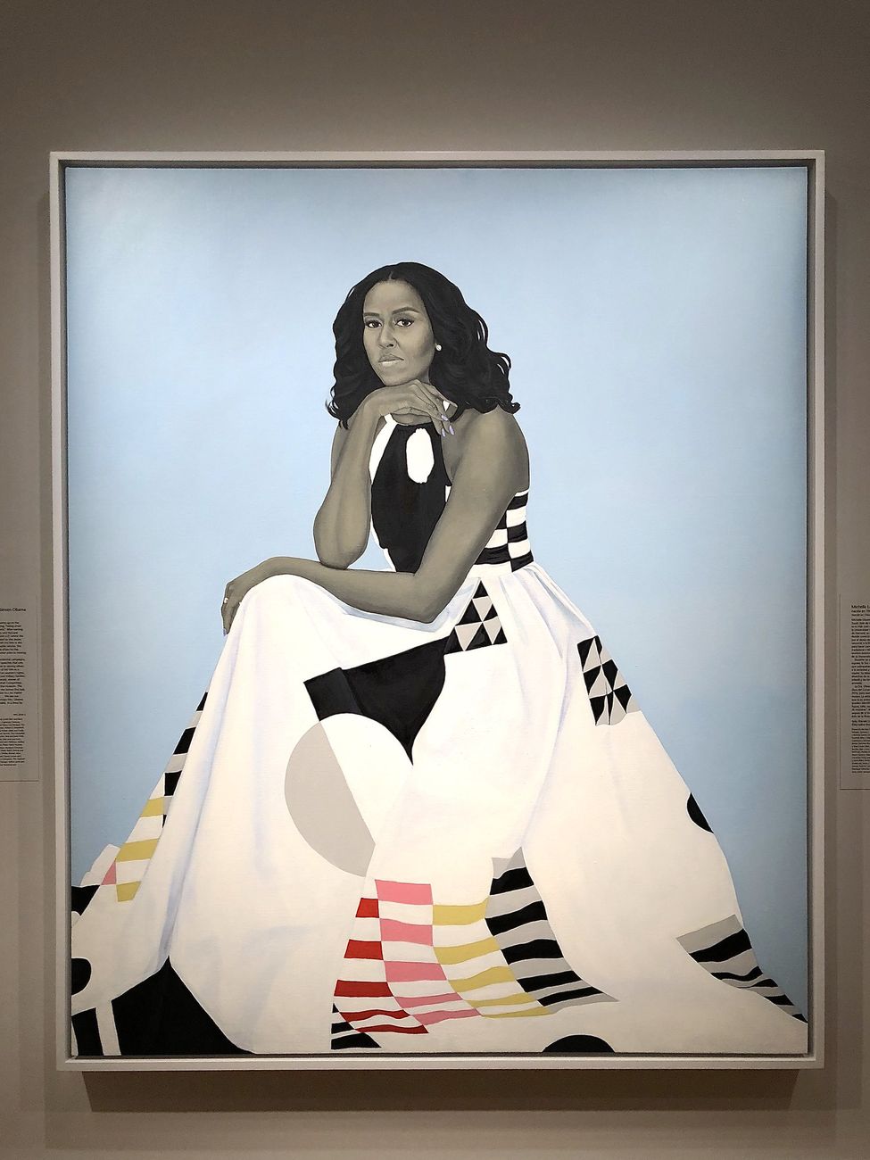 Amy Sherald, First Lady Michelle Obama, 2018. National Portrait Gallery, Washington. Photo FaceMePLS CC BY 2.0 via Flickr