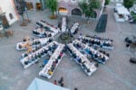 Fabien Vallos, Il dipartimento degli avvoltoi (Departimënt di valtoies), 2018, from Biennale Gherdëina VI. Public banquet, 23.06.2018 in collaboration with chef Armin Mairhofe.
