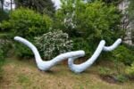 Franz West, (Titel ist ein Zeichen / Il titolo è un segno), 2011, from Biennale Gherdëina VI. Steel, rigid foam, epoxy resin, glass fiber mat, synthetic resin-paint. 230 x 630 x 200 cm. Courtesy HHW Private Fundation, Vienna and Galerie Meyer Kainer, Vienna. Ph. Simon Perathoner.