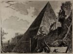 Giambattista Piranesi, Piramide di C. Cestio, in Vedute di Roma, Roma [1748 1778]. Bassano del Grappa, Museo Civico, Gabinetto disegni e stampe