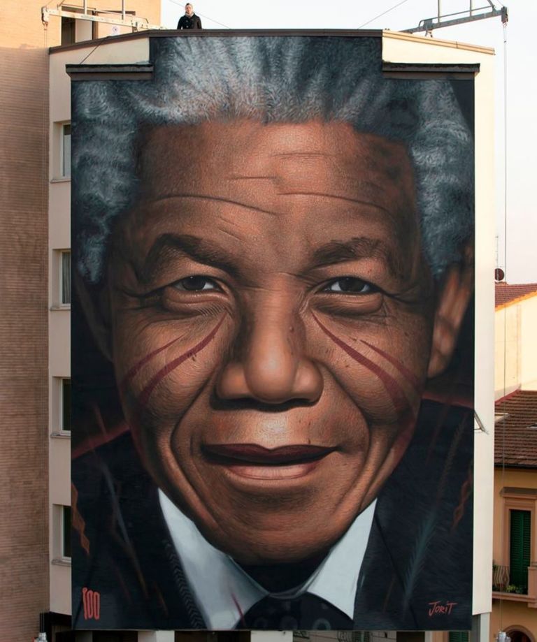 Jorit, Nelson Mandela, Firenze. Photo Jorit