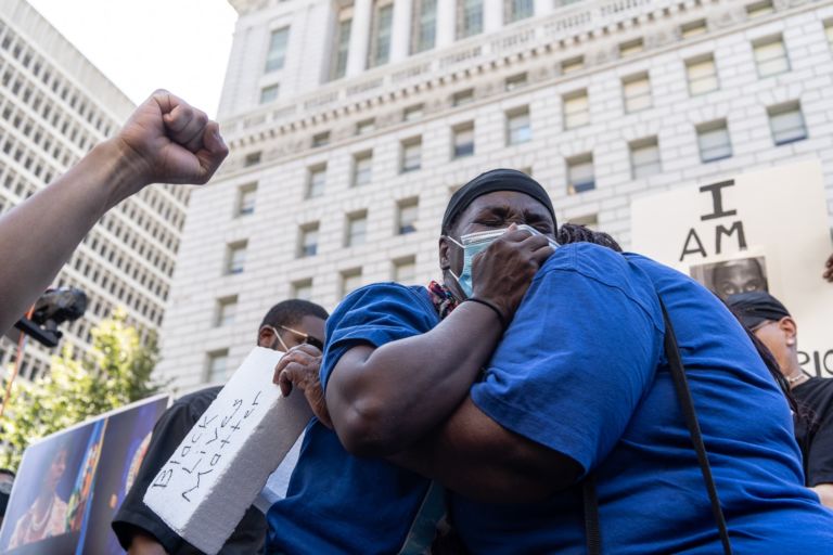 3 giugno 2020, Proteste di fronte al comune di Los Angeles chiedendo la dimissione del procuratore distrettuale Jackie Lacey sono presenti 12.000 persone ©fabianocaputo