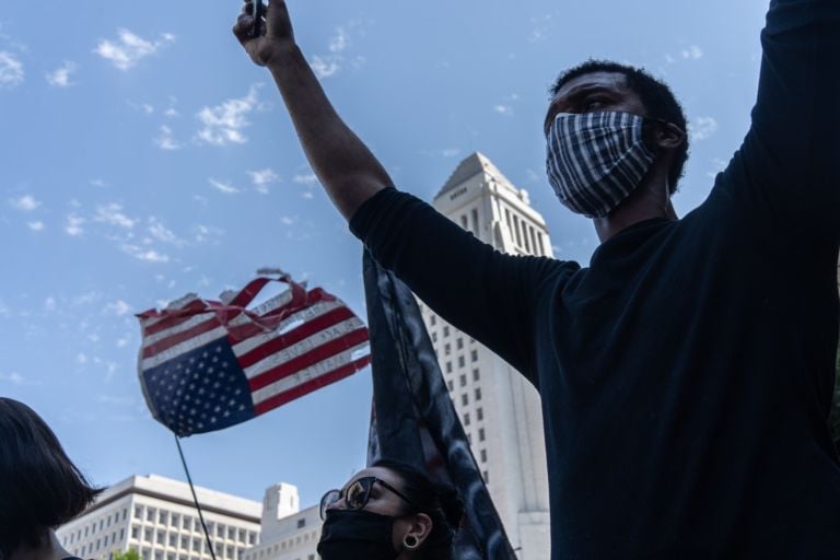 3 giugno 2020, Proteste di fronte al comune di Los Angeles chiedendo la dimissione del procuratore distrettuale Jackie Lacey sono presenti 12.000 persone ©fabianocaputo