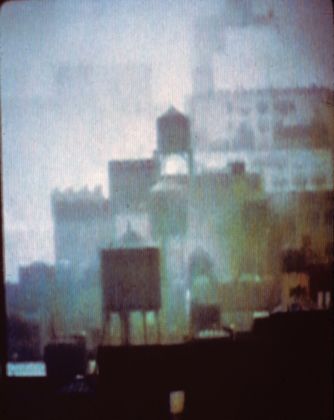 Locandina della Videoinstallazione di Brian Eno alla Galleria del Cavallino, Venezia, aprile 1983