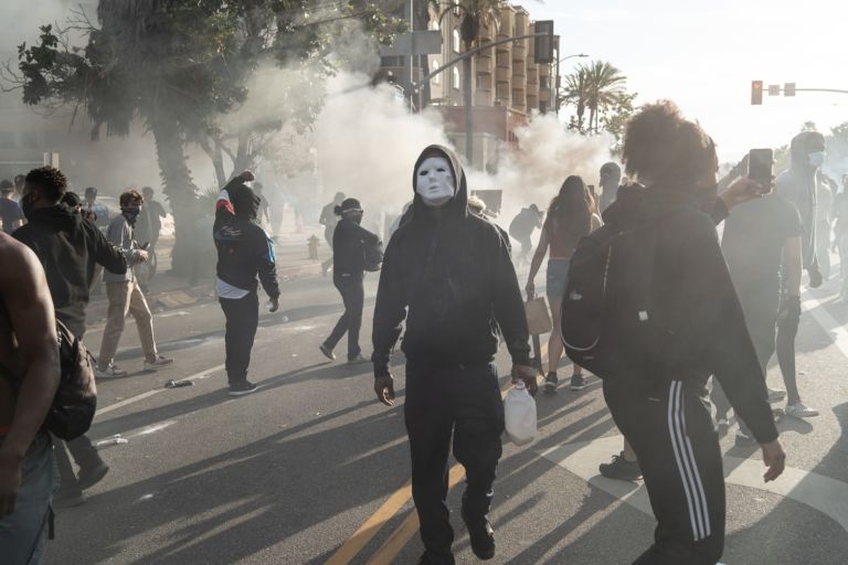 30 maggio 2020, scontri con la polizia a Beverly Blvd ©fabianocaputo