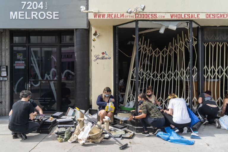 31 maggio 2020, negozi saccheggiati su Melrose Avenue ©fabianocaputo