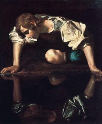 Michelangelo Merisi da Caravaggio, Narciso, 1594 96, olio su tela, cm 110x92. Roma, Palazzo Barberini. Photo Gallerie Nazionali d'Arte Antica Biblioteca Hertziana