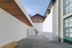 Sculpture of Zhan Wang in the renovated courtyard of Long March Space, image courtesy of Long March Space, photo by Wang Hongyue