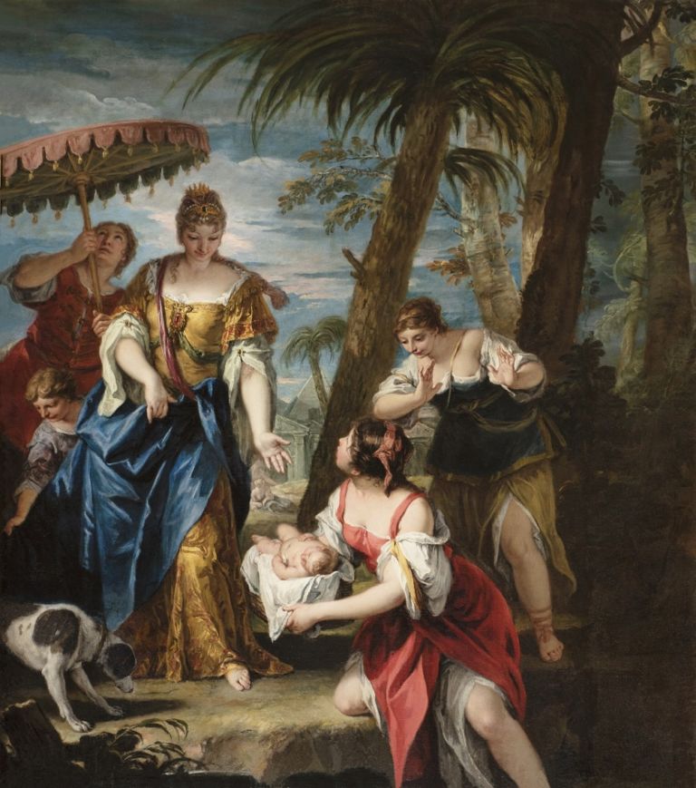 Sebastiano Ricci, Mosé salvato dalle acque, 1727 28, olio su tela, Torino, Musei Reali Palazzo Reale