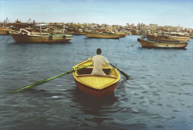 Youssef Nabil, Say Goodbye, Self Portrait, Alexandria 2009. Hand colored gelatin silver print. Courtesy of the Artist. Pinault Collection