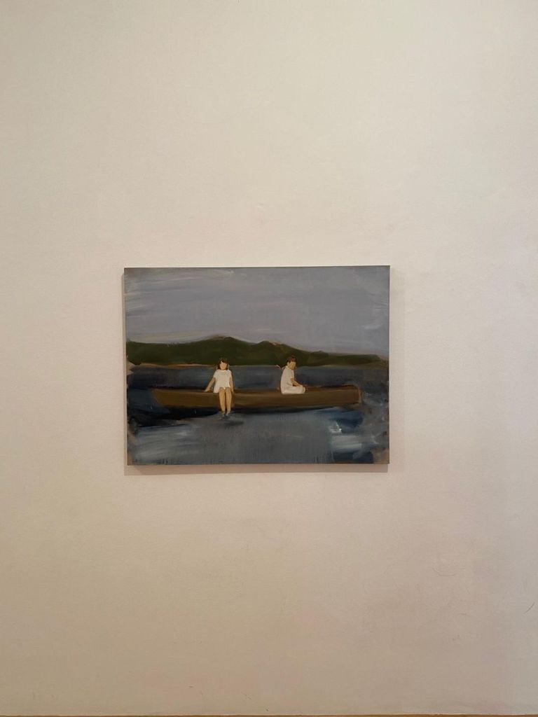 Gideon Rubin, Untitled (Two in a boat), 2019, courtesy Monica De Cardenas
