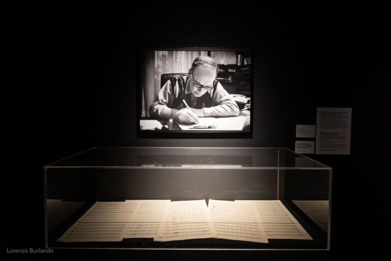 Gli spartiti di Ennio Morricone. C'era una volta Sergio Leone, Museo dell'Ara Pacis, Roma 2020. Photo Lorenzo Burlando