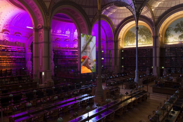 Invernomuto, Vers l'Europa Deserta, Terra incognita, installation view at Nuit Blanche 2017, Ville de Paris @ADAGP, Paris 2017. Photo Marc Domage