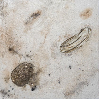 Lorenzo Malfatti, Simbiosi II, 2020, tecnica mista su tela, cm 40x40. Ph. Sergio Fortuna. Courtesy Barbara Paci Galleria