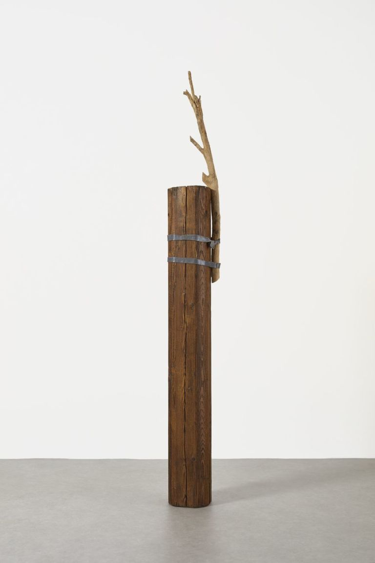 Paolo Icaro, Innesto, bosso, (2008-2009). Legni e piombo, 164x20x16 cm. Courtesy the artist and P420, Bologna. Photo C. Favero