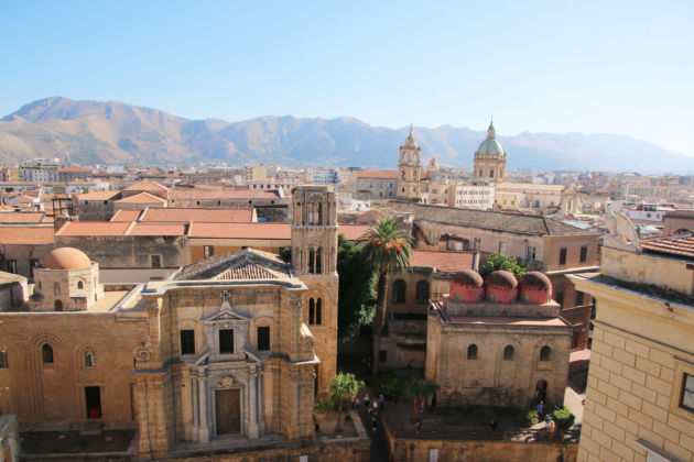 Palermo, panorama dalla cupola della Chiesa di Santa Caterina
