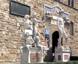 A Piazza della Signoria a Firenze il Monumento al turista scomparso. Ma è in realtà virtuale