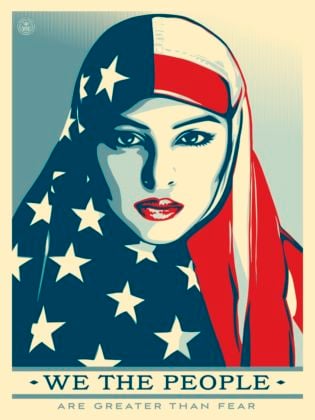 Shepard Fairey, We the people - Greater than fear, 2017, Collezione Pinto