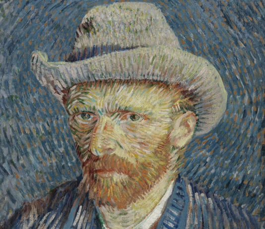 Vincent van Gogh, Autoritratto con cappello di feltro grigio, 1887, olio su tela, cm 44,5 x 37,2. Van Gogh Museum (Vincent van Gogh Foundation), Amsterdam - detail