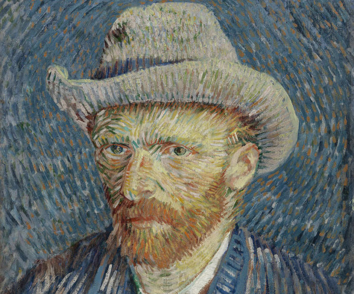 Vincent van Gogh, Autoritratto con cappello di feltro grigio, 1887, olio su tela, cm 44,5 x 37,2. Van Gogh Museum (Vincent van Gogh Foundation), Amsterdam - detail