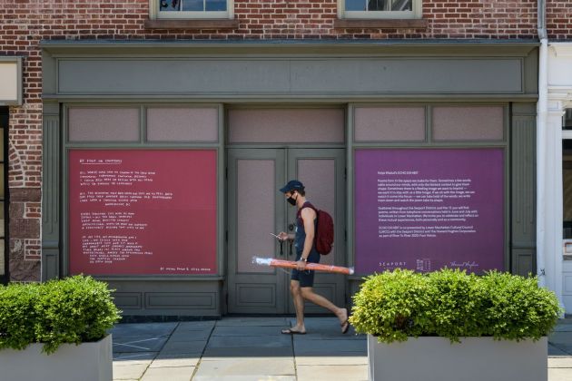 Asiya Wadud’s ECHO EXHIBIT in NYC's Seaport District, co-presented by the Lower Manhattan Cultural Council (LMCC), the Seaport District and The Howard Hughes Corporation as part of River To River 2020: Four Voices, photo credit: Ian Douglas