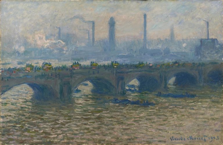 Claude Monet, Waterloo Bridge, Overcast, 1903 Oil on canvas, 65.5 x 100.5 cm © Ordrupgaard, Copenhagen. Photo: Anders Sune Berg Exhibition organised by Ordrupgaard, Copenhagen and the Royal Academy of Arts