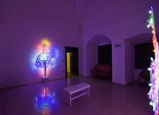 David Cesaria. Lumisaria, installation view at Castello Dentice di Frasso, 2020. Photo Andrea Fistetto