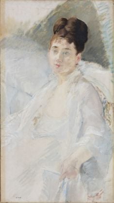 Eva Gonzalès, The Convalescent. Portrait of a Woman in White, 1877-78 Oil and charcoal on canvas, 86 x 47.5 cm © Ordrupgaard, Copenhagen. Photo: Anders Sune Berg Exhibition organised by Ordrupgaard, Copenhagen and the Royal Academy of Arts